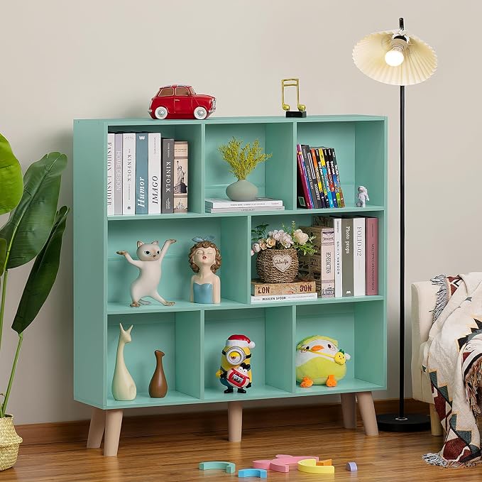 LEYAOYAO 8 Cube Bookshelf 3-Tier Bookcase - Image 2