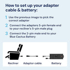 Blue Cactus Adapter Cables for Recliner Battery Pack - Image 6