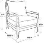 OSP Home Furnishings Kaylee Spindle Accent Chair - Image 3