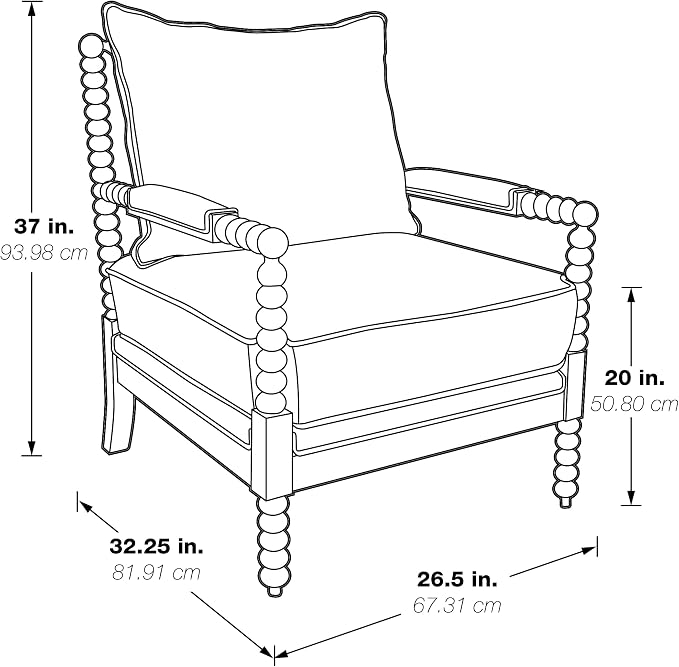 OSP Home Furnishings Kaylee Spindle Accent Chair - Image 3