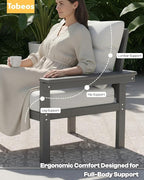 HDPE 4 Piece Patio Furniture Set, All-Weather Outdoor Couch - Image 3