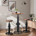 Rustic Industrial 3 Piece Bar Table Set by BOKKOLIK