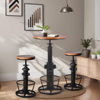 Rustic Industrial 3 Piece Bar Table Set by BOKKOLIK