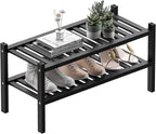 ROMGUAR CRAFT 2 Tier Bamboo Shoe Rack by ROMGUAR+CRAFT