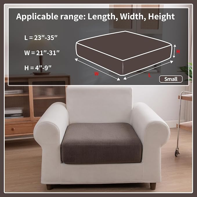OHSIO Sectional Couch Covers, Wear Resistant Stretch Sofa Covers Washable Soft - Image 2