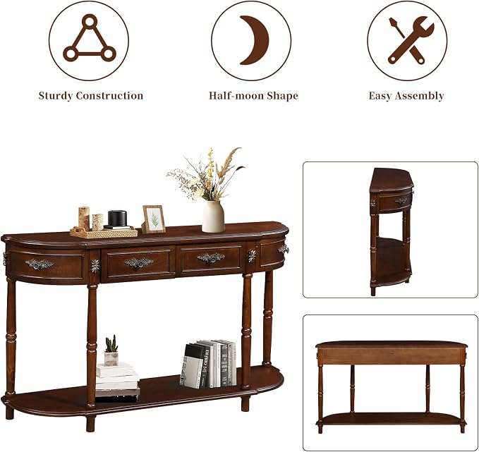 Retro Curved Console Table - Image 6