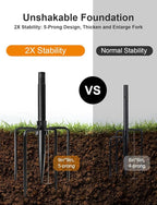 4 Pack String Light Poles for Outside, Thickened Metal Christmas Lights Hanger - Image 4