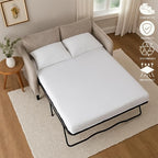 Sleeper Sofa Bed Sheet, 100% Cotton 400 Thread Count, 4 Piece Set, Deep Pocket - Image 6