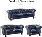 Mid-Century Sofa Chair, Faux Leather Accent Chair - Image 2
