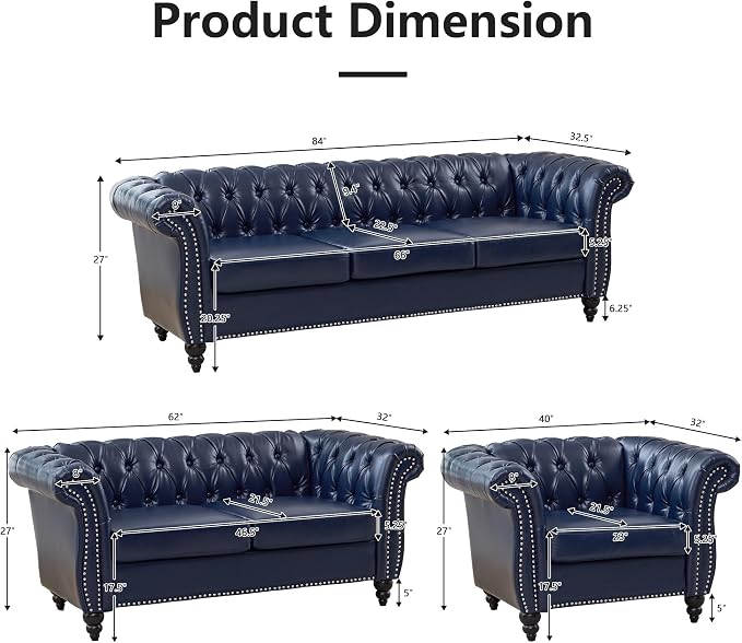 Mid-Century Sofa Chair, Faux Leather Accent Chair - Image 2