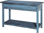 Alaterre Furniture Rustic Cottage Media Console Table, Antique Blue - Image 8
