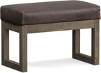 SIMPLIHOME Milltown Small Ottoman Bench by SimpliHome