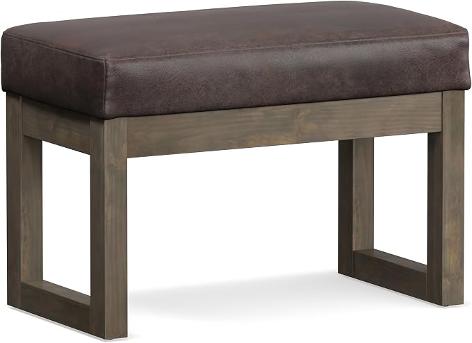 SIMPLIHOME Milltown Small Ottoman Bench by SimpliHome