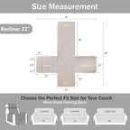 Beige Quilted Recliner Chair Covers, Water-Repellent Recliner Slipcovers - Image 6