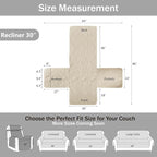 Large Camel Recliner Chair Covers, Quilted Décor Water-Repellent Lazy Boy Chair - Image 7