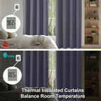 Simplebrand Ava Greyish Purple Short 36 Inches Blackout Curtain 2 Panels Set - Image 6