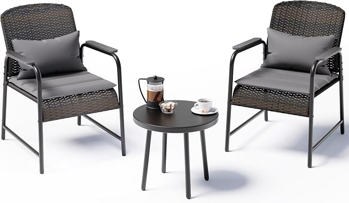 Jing's Villa 3-Piece Outdoor Bistro Set by JingsVillaOutdoorFurniture