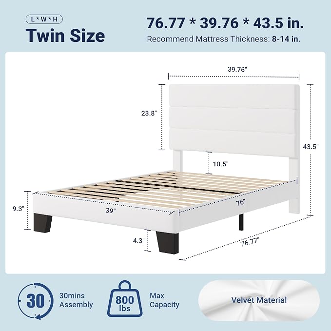 Allewie Twin Size Platform Bed Frame - Image 2
