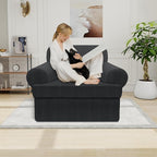 Waterproof Chair Cover with Arms 2-Piece Set Striped Slipcover - Image 2