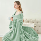 BEDELITE Fleece Blanket Soft Plush King Bed Blanket Mint Green 108"x90" | Ultra - Image 4