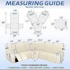 Arfntevss Recliner Sectional Couch Covers 1OO% Waterproof L Shape Sofa Cover - Image 2