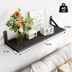 Fixwal Floating Shelves for Wall, Wood Wall Mounted Shelves for Bedroom - Image 3