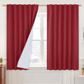 54 Inch Full Blackout Linen Window Curtains by LAMIT