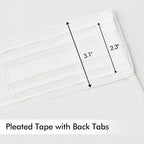 MIULEE Pure White Back Tab Blackout Curtains 52x90 Inch Long 2 Panels Set | Rod - Image 4