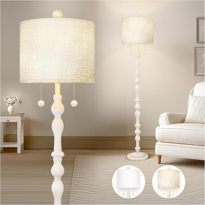 Scenekoy 65.5” Natural Real Wood Floor Lamp by SCENEKOY