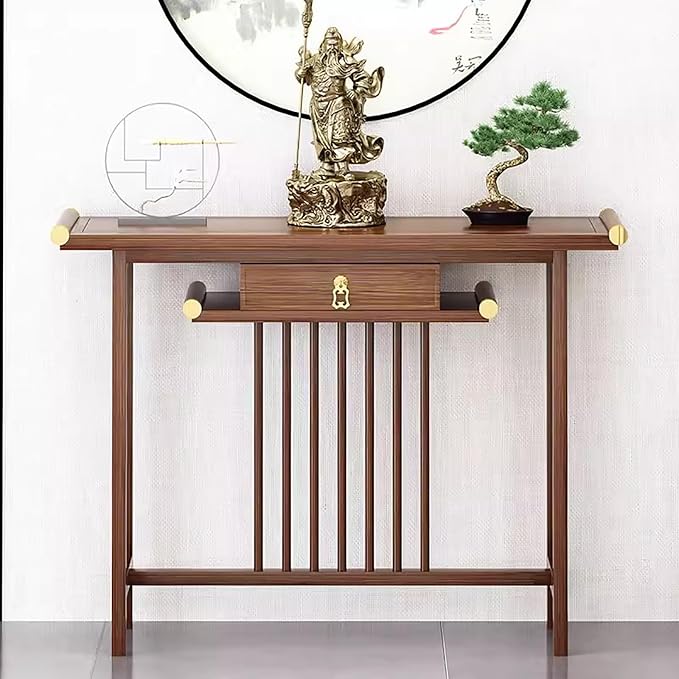 Traditional Chinese Style Solid Wood Console Table - Image 4