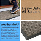 GORILLA GRIP 100% Waterproof All-Season WeatherMAX Doormat, US Designed Natural - Image 3