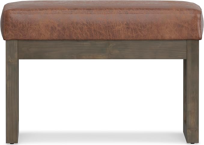 SIMPLIHOME Milltown Small Ottoman Bench - Image 5