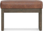 SIMPLIHOME Milltown Small Ottoman Bench - Image 5