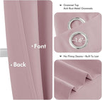 MIULEE Blackout Curtains for Bedroom 2 Panels 40 x 84 Inch Long Blush Pink | - Image 4