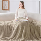 BEDELITE Ribbed Fleece Throw Blanket - Image 6