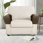 PU Leather Armrest Covers for Sofa Couch Arm Slipcover Set of 2 Stretch - Image 2