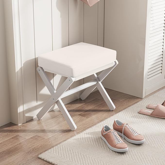 BAMBOOHOMIE Foldable Foot Stool Ottoman, Modern Foot Rest - Image 7
