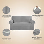 Easy-Going Stretch 4 Seater Oversized Sofa Couch Cover Light Gray | 1-Piece - Image 4