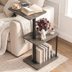 Faesun Swivel Side Table for Couch Arm, Height Adjustable C Table for Recliner by Faesun