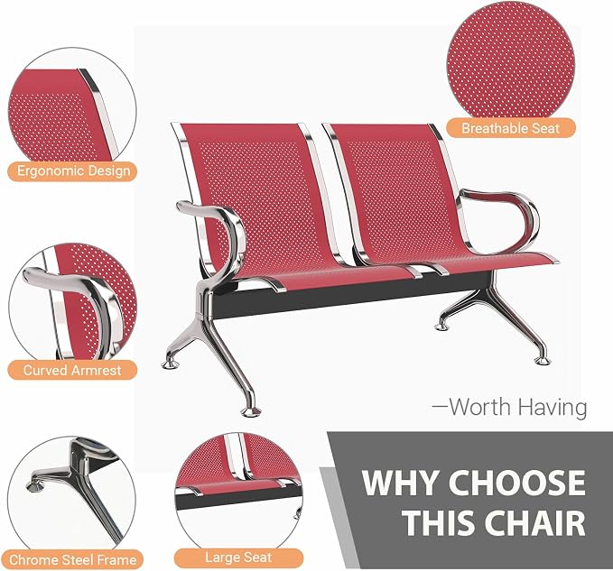 Kinfant 2-Seat Waiting Room Chair - Image 4
