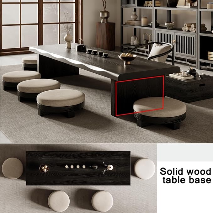 Solid Wood Japanese Low Floor Table Meditation Floor Sitting Altar Table - Image 2