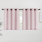 NICETOWN Blush Pink Linen Curtains by NICETOWN