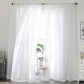Sheer White Curtains 108 Inches Long by OWENIE