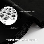 MIULEE Set of 4 Black 45 Inch Short Blackout Kitchen Window Curtains | Bedroom - Image 3