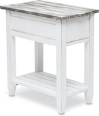 Sea Winds Trading Picket Fence Chairside Table Kiln-Dried Solid Wood Distressed - Image 6
