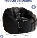 MAXYOYO Bean Bag Chair for Adults, Floral Shaped Bean Bag Sofa, Ultra Soft Faux - Image 2