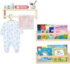 AZSKY Floating Nursery Book Shelves-Natural Wood Bookshelf - Image 4