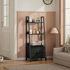 Furologee 4-Tier Ladder Shelf, Ladder Bookshelf - Image 8
