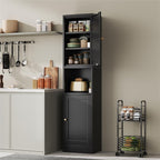 YAUWOH 2-Door Metal Storage Cabinet, Tall Slim Pantry Organizer - Image 6