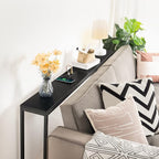 MAHANCRIS Console Table with Power Outlet, Industrial Entryway Table with USB - Image 6